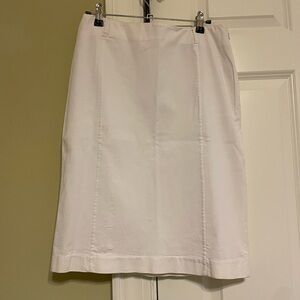 Prada Elegant Cream Midi Skirt